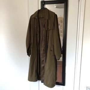 Chic Trendy Olive green trench coat